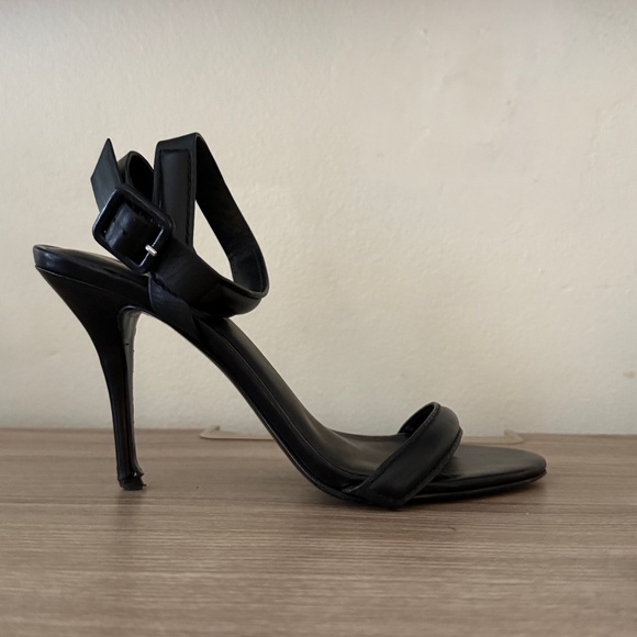 Alexander Wang Antonia Ankle Strap Black Sandal Heel size 36 1/2 - Picture 2 of 4